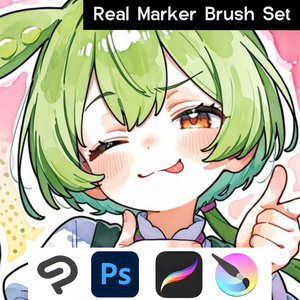 Real marker brush set 