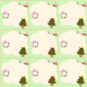 クリスマス　メッセージカードデジタルペーパー