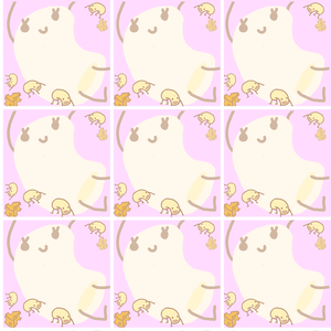バク転マカロニ　メッセージカード②デジタルペーパー