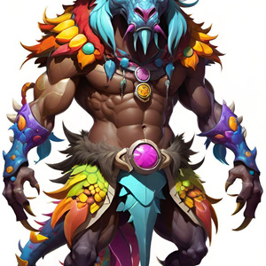 Rainbow Demon Warrior