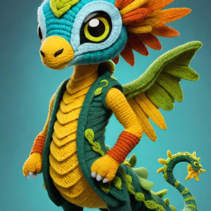 Colorful Yarn Dragon