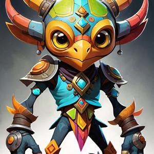 Vibrant Horned Creature