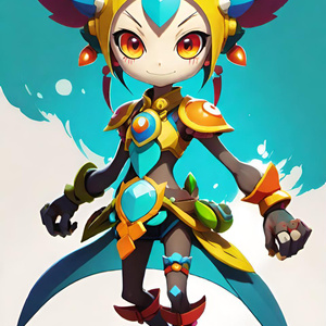 Colorful Fantasy Warrior