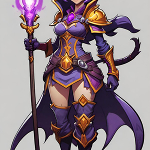 Mage with Purple Staff