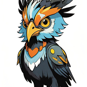 Vibrant Owl Warrior