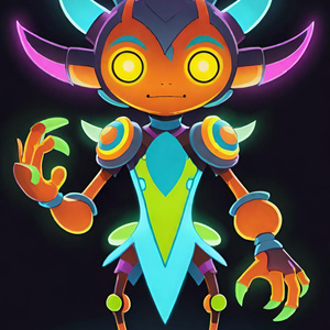Glowing Robot Creature