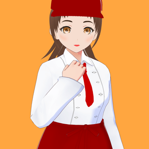 【無料】パティシエ【オリジナル3Dモデル（VRM・MMD）+VRoid Studio用衣装テクスチャファイル付】