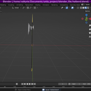 ハルバード【Blender用モデリングデータ】