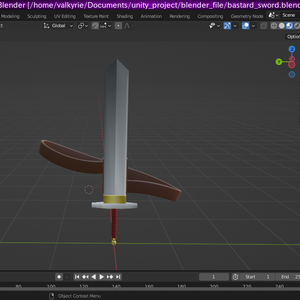 バスタードソード【Blender用モデリングデータ】