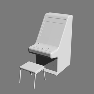 【漫画背景用３D素材】アーケードゲーム機