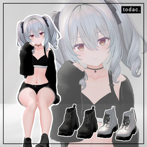 Miltina Crop Knit & Sporty Top, Pants 【VRChat】
