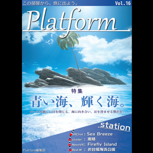 【フリーペーパー】メタバース写真旅行誌『Platform』Vol.16 青い海、輝く海。