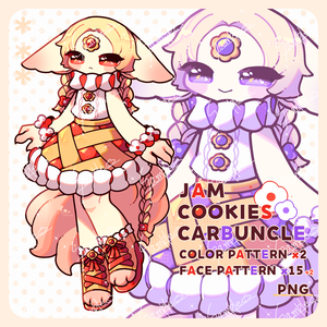 【立ち絵素材】❁ジャムクッキーカーバンクル【PNG15種+ex】