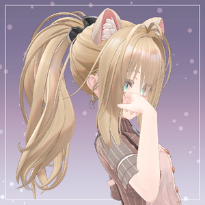 【13アバター対応】髪型3Dモデル『Twisted Ponytail』 缩略图 4