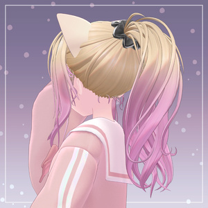 【13アバター対応】髪型3Dモデル『Twisted Ponytail』 缩略图 2