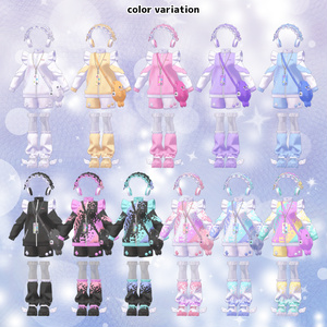 【10アバター対応】衣装3Dモデル『Popping Angel』 缩略图 5