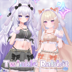 【9アバター対応】衣装3Dモデル『Twinkle Rabbit』