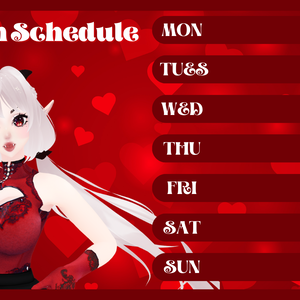 Free Valentines Day Heart Stream Schedule Asset