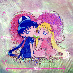 スリーライツ&うさぎ アクリルミニブロック - Blue glitter - BOOTH