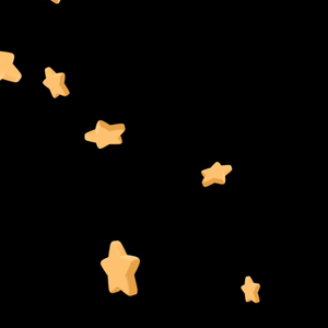 3Dの星のパーティクル(透過素材)