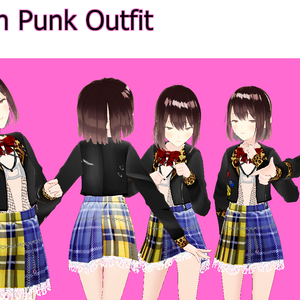 VROID: Tartan Punk Outfit - BETA VROID