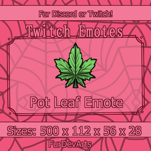Stream Asset // Pot Leaf Emote // Discord OR Twitch