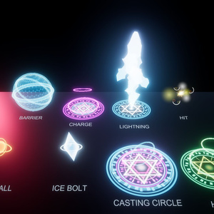 【Unity / URP】アニメ調 魔法エフェクト8種セット｜Anime Magic FX Pack