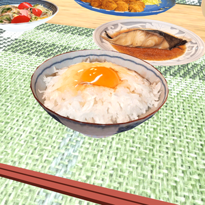 無料【VRChat想定】卵かけごはん　△1538