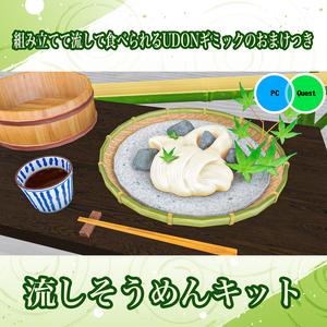 流しそうめんキット 組み立てて流して食べられるUdonギミックのおまけつき