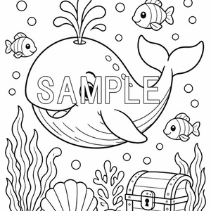 子供用塗り絵 海の生き物