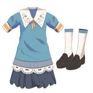【for VRoid1.23.1〜 onry】プリント襟セーラー/print collar sailor