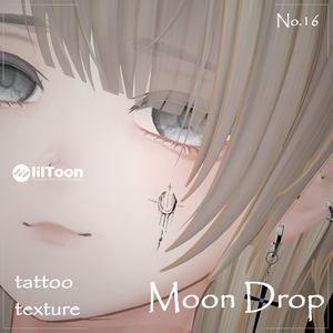 Men's Avator -Original tattoo- 「Drop Moon」【デカール化可能透過PNG】