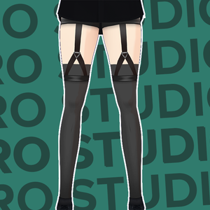 Socks stockings fantasy scifi military straps sexy Vroid high Tights vtuber assets