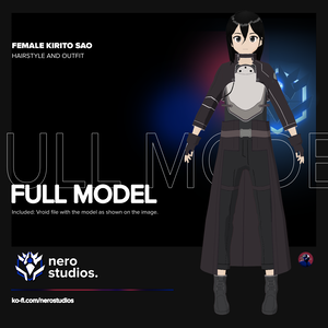 FEMALE KIRITO SWORD ART ONLINE GUNGALE MODEL ANIME (Vroid file)