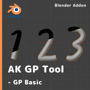 【Blender Addon】AK GP Tool - GP Basic ： Grease Pencil から Line Mesh の変換を簡単にするアドオン