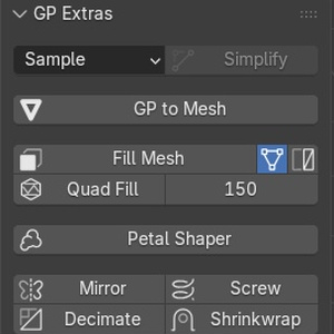 【Blender Addon】AK GP Tool - GP Extras ： Grease Pencilからメッシュへの変換→面の作成を効率化するアドオン 缩略图 2