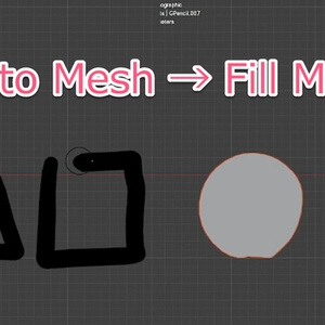 【Blender Addon】AK GP Tool - GP Extras ： Grease Pencilからメッシュへの変換→面の作成を効率化するアドオン 缩略图 4