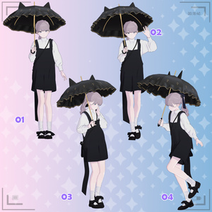 【VRC Lapwing 傘持ち ポーズセット】VRC Lapwing Umbrella Pose Set 🐙 @claracg_hkjp 缩略图 2