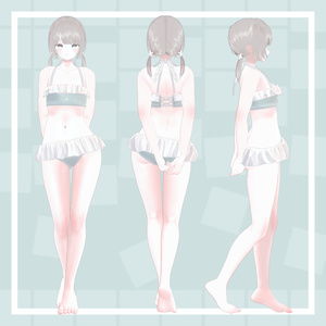 【3アバター対応衣装】SwimwearCat ear hoodie 缩略图 4