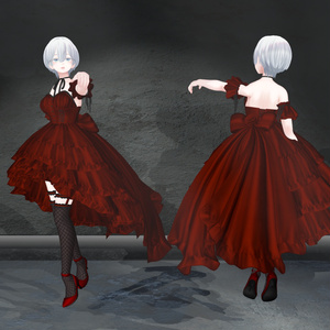 【複数アバター対応衣装】La Rose Noble Dress 缩略图 7