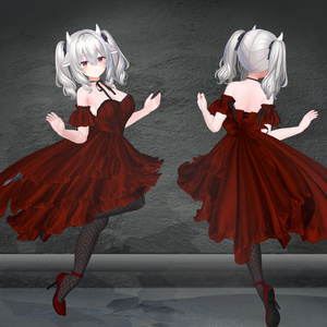 【複数アバター対応衣装】La Rose Noble Dress 缩略图 6