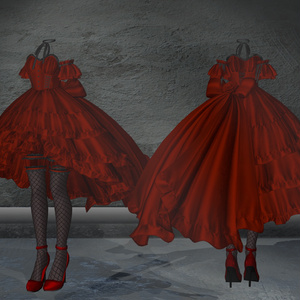 【複数アバター対応衣装】La Rose Noble Dress 缩略图 2