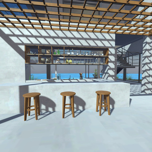 海辺の別荘 + 家具70セット！unitypackage+FBX 缩略图 3