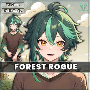 Ready to Use Vtuber, Forest Rogue Boy - Premade & Presetup model ready for streaming - Vtube Studio - Twitch - Commercial use - Fully Rigged