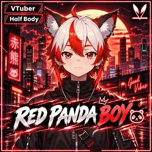 Red Panda Boy VTuber Model – Live2D, VTube Studio