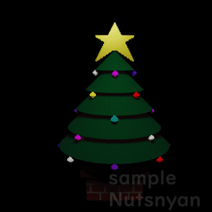 クリスマスツリーGIFアニメーション