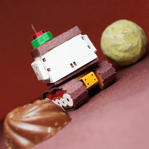 ミニチュア☆ミニミニ鉄道模型☆1/64より小☆フィギュアに