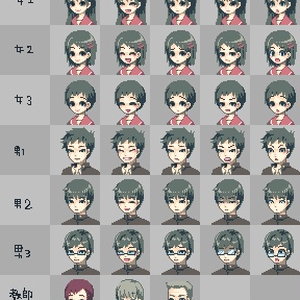 【フリー配布】顔グラアイコンセット【48*48px】