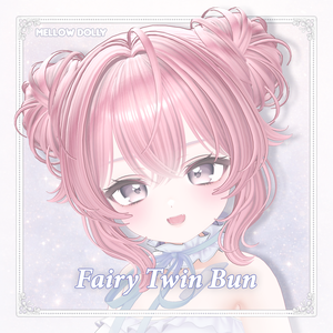 【VRC Hair】 Fairy Twin Bun Hair 【13アバター対応】