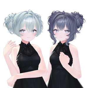 【VRC Hair】 Fairy Twin Bun Hair 【13アバター対応】 缩略图 3
